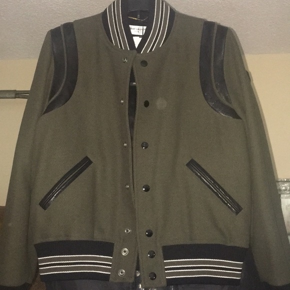 red saint laurent jacket